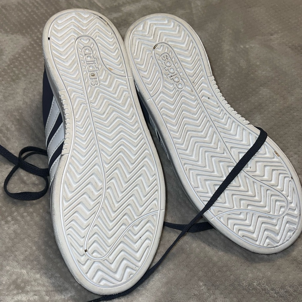 Adidas Navy and White Sneakers – Size 8 – Like New - Picture 3 of 4
